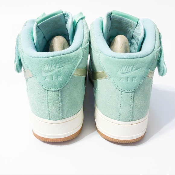Nike Mint Green Air Force 1 07 Mid Season Size 9.5 - Picture 4 of 14